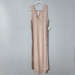 Anthropologie Daily Practice Dress Womens Medium Knit Sleeveless Tank‎ Midi NWT